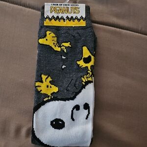 Peanuts Gray and Yellow Casual Socks